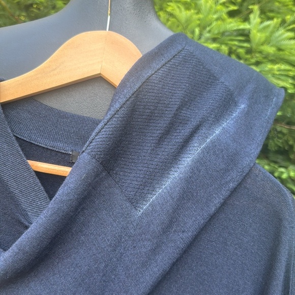 NWOT Robert Barakett 100% Marino Wool Full Zip Up Lightweight Cardigan Navy XXL